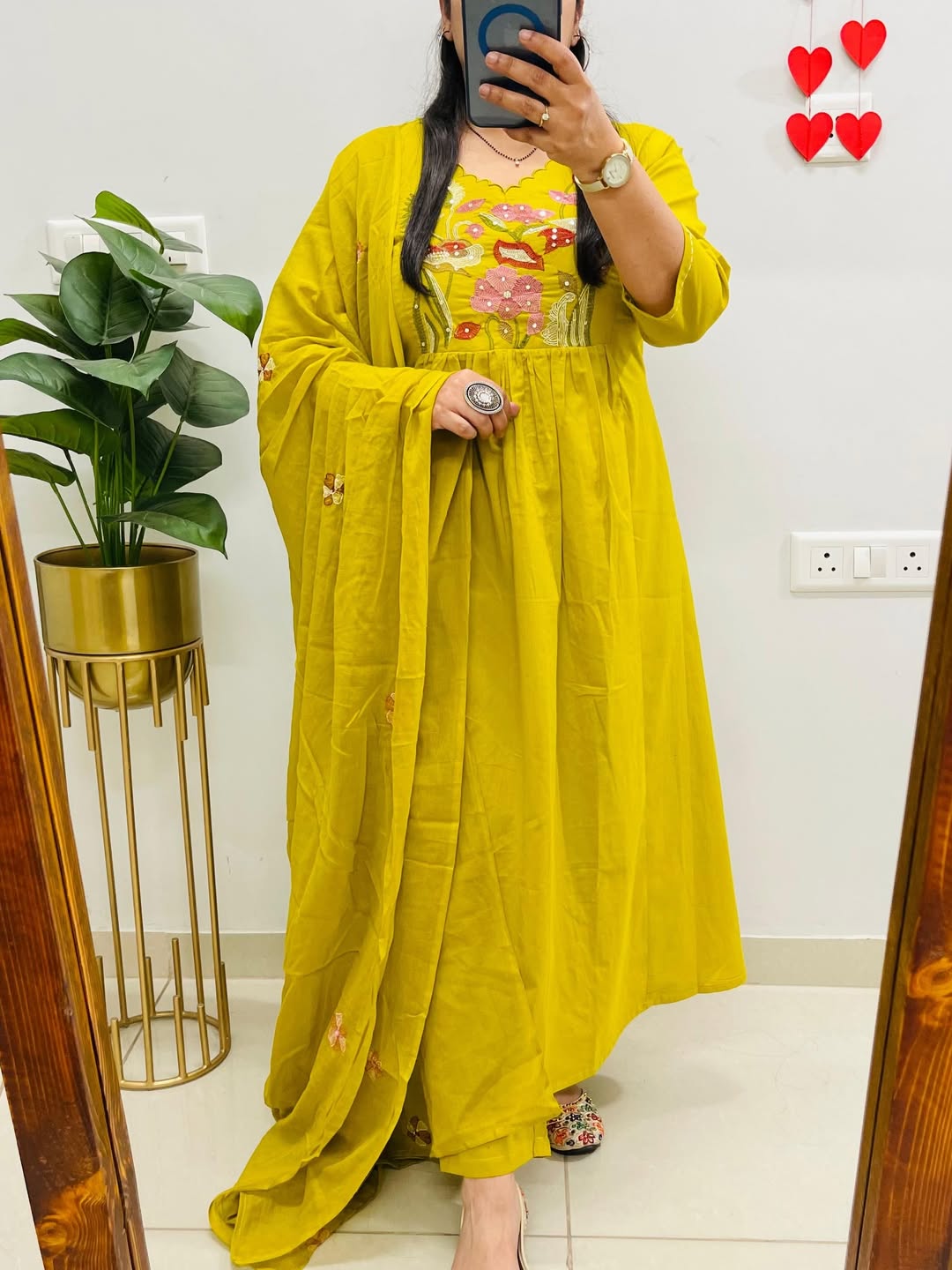 Jaipur Bandhej Yellow Embroidered Kurta Set With Dupatta – Festive Ethnic Wear