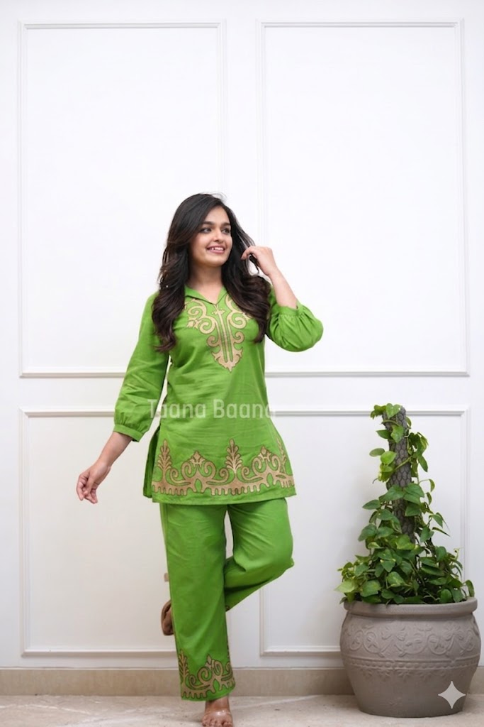 Elegant Green Embroidered Kurta Set